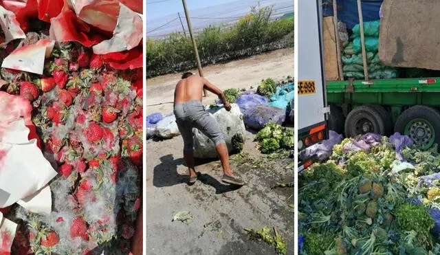 Comerciantes se ven en la necesidad de abandonar su mercadería en la carretera. Foto: Captura de Facebook