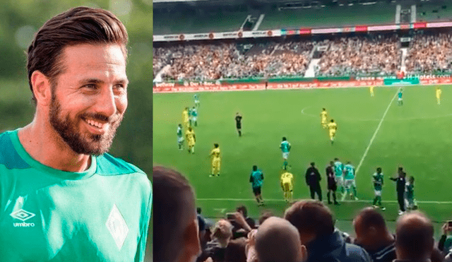 El increíble recibimiento de los fanáticos de Werder Bremen a Claudio Pizarro [VIDEO]