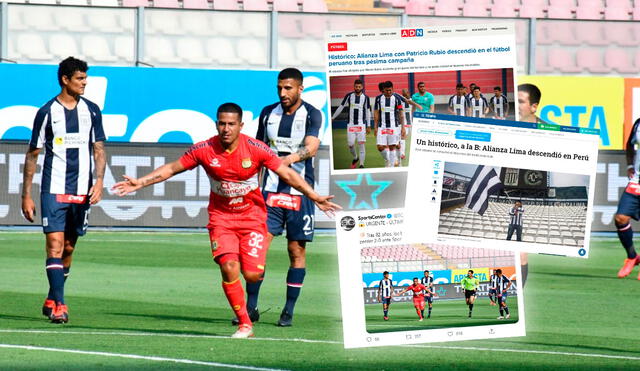 Alianza Lima jugará en la Liga 2 en el 2021. Composición: La República