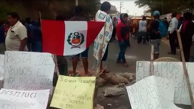 Tumbes: pescadores bloquean la Panamericana Norte [VIDEO]
