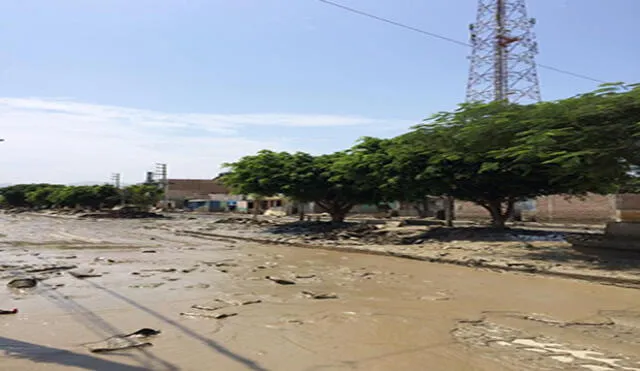 Maquinarias limpian el fango de las calles de Huarmey