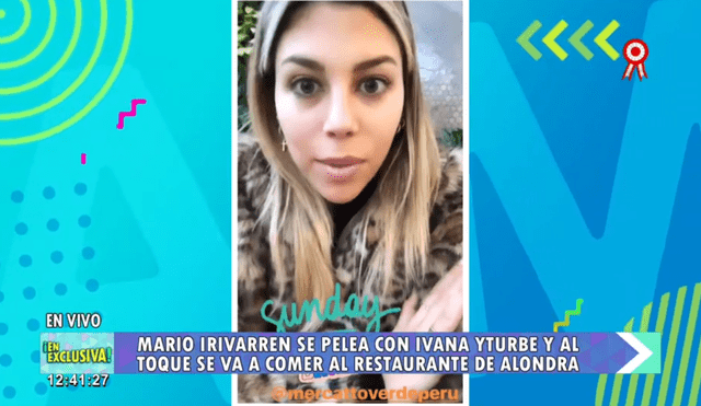 Mario Irivarren se puso a buen recaudo en restaurante de Alondra tras disputa con Ivana Yturbe [VIDEO]