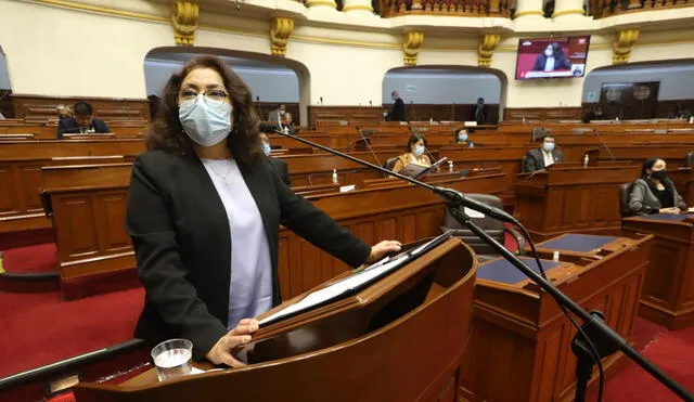 Violeta Bermúdez solicitó el voto de confianza al Congreso. Foto: Congreso