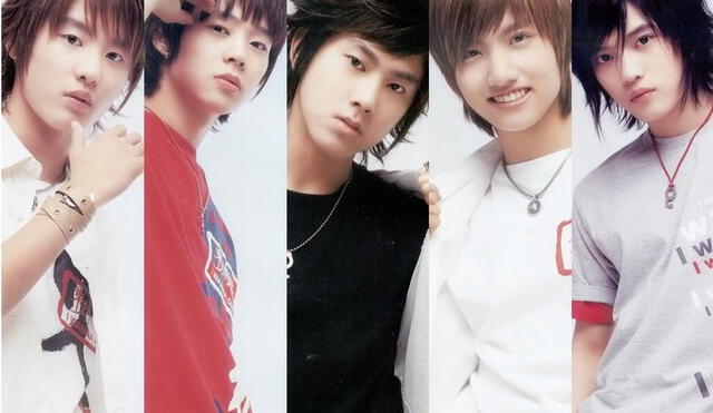 El idol de 30 años debutó en 2003 como integrante del grupo TVXQ. En la imagen, los miembros originales Junsu, Yoochun, Yunho, Changmin y Jaejoong.