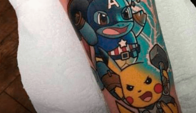 Facebook: tatuador transforma a varios Pokémon en Avengers y realiza insólito tatuaje que ya es viral [FOTOS]