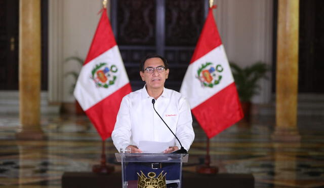 Martín Vizcarra envió mensaje a la nación al promediar la una de la tarde. (Foto: Palacio de Gobierno)