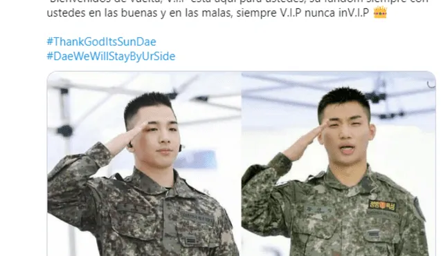 A través de las redes sociales, las fans demostraron su emoción por la salida de los cantantes del ejército.