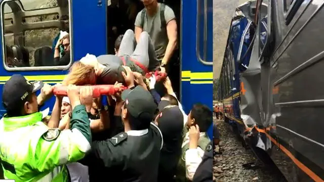 Choque de trenes en Machupicchu dejó 17 heridos graves y 10 con lesiones leves [VIDEO]