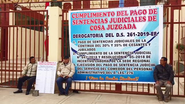 Docentes jubilados de Puno hicieron un plantón