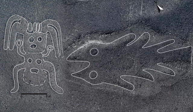 Un estudio determinó que existen dos tipos de geoglifos en Nazca: lineal y relieve. Foto: composición LR/Universidad de Yamagata
