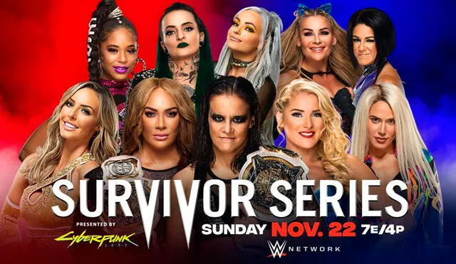 Lucha eliminatoria femenina de 5 contra 5  en Survivor Series 2020. Foto: WWE