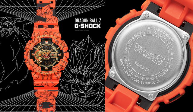 El reloj de Casio inspirado en Dragon Ball cuesta 1,440 en módulos de BTime y la tienda virtual de la misma marca. Foto: composición La República / vía Casio
