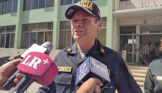 Arequipa. Coronel PNP Urbina Barreto señaló las medidas preventivas que tomarán para el encuentro entre Perú y Bolivia. Foto: URPI-LR/Leonela Aquino