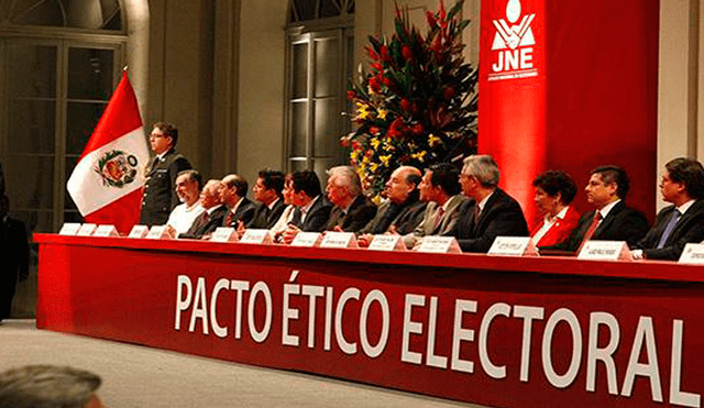 JNE: Partidos firmarán Pacto Ético Electoral el 13 de agosto en Lima