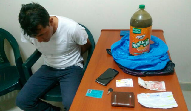 Chiclayo: Policía detiene a narcotraficante con tres litros  látex de opio