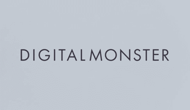 La frase "Digital Monster" del final del video.