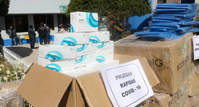 Municipalidad Provincial de San Román hizo la donación de pruebas rápidas y materiales médicos.