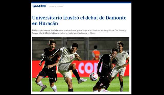 Universitario de Deportes: así informó la prensa argentina sobre el triunfo crema.