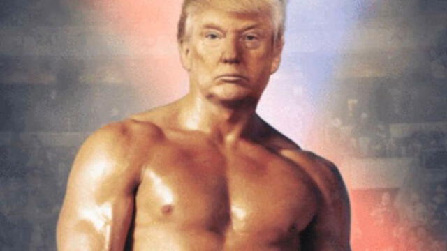 Donald Trump como Rocky Balboa. Foto: Twitter.