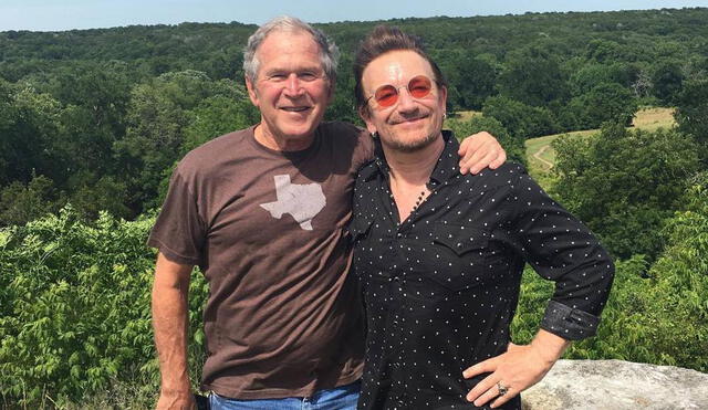 Bono se reúne con George Bush en su rancho de Texas