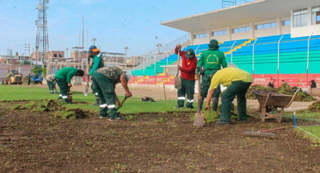 Estadio César Flores Marigorda de Lambayeque entró en mantenimiento.