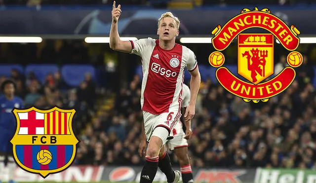 Manchester United ficharía a Donny van de Beek del Ajax. Foto: AFP