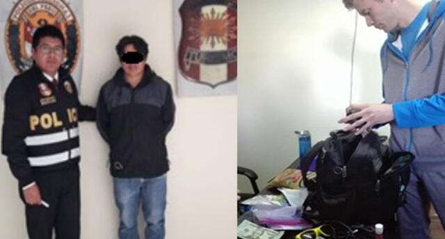 Policía en Cusco captura a mal taxista que robó equipaje a turista norteamericano