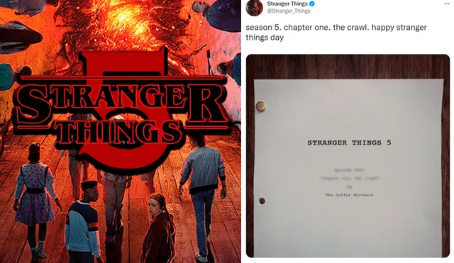 Además, parecería que ya está listo el guion del primer capítulo de la quinta temporada.  Foto: composición de La República/captura de Stranger Things/captura de Netflix/Twitter/AS