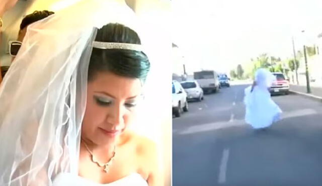 YouTube: novia atrapada en el tráfico tuvo una increíble reacción para llegar a boda