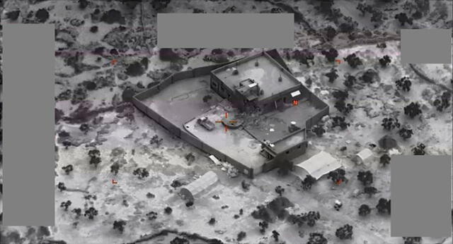 El sitio donde Abu Bakr al Baghdadi estuvo en sus últimas horas de vida. Foto: Departamento de Defensa de Estados Unidos