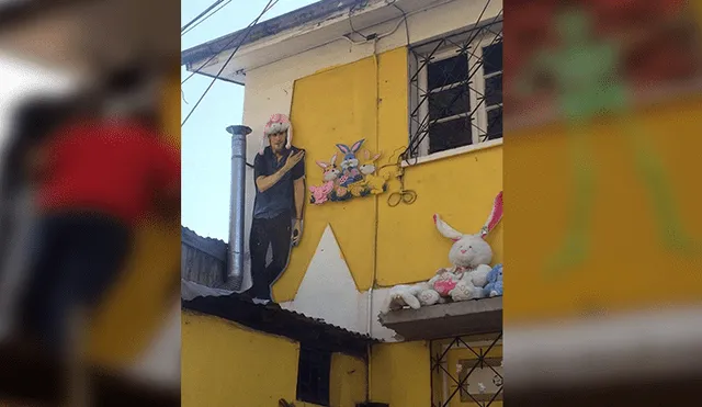 En Instagram, una fanática del cantante Chayanne colgó un poster tamaño real en el exterior de su vivienda.