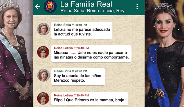 WhatsApp: Reinas Sofía y Letizia 'pelean' en divertido chat parodia