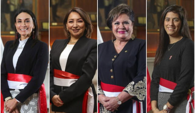 Ministras Patricia Donayre, Rocío Barrios, Rosario Sasieta y María Antonieta Alva, saludaron el respaldo del Legislativo.