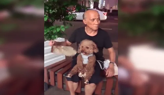 En Facebook, un hombre fue captado por su hija en emotiva escena tras negarse a cuidar a un perro.