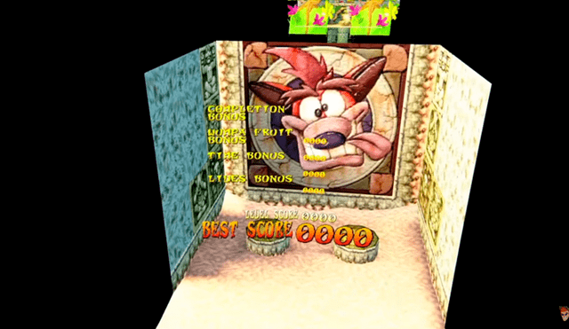 También está la imagen de resultados al pasar un nivel de Crash Bandicoot. Fotocaptura: Shesez.