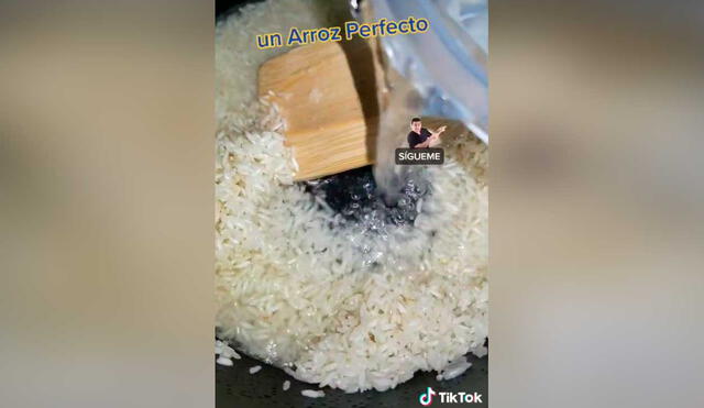Desliza las imágenes para conocer el sencillo método para obtener un arroz graneado y de buen sabor. Foto: captura de TikTok/Venezuelan Foodie