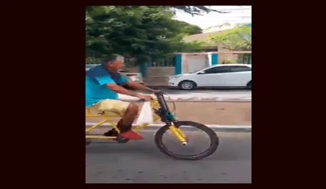 Facebook: hombre graba como es superado en competición por unos perros ciclistas [VIDEO]