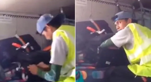 Tailandia: trabajador de aeropuerto fue captado abriendo las maletas de los pasajeros [VIDEO]