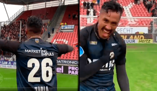 Renato Tapia estalla de felicidad y agita la hinchada del Willem II [VIDEO]