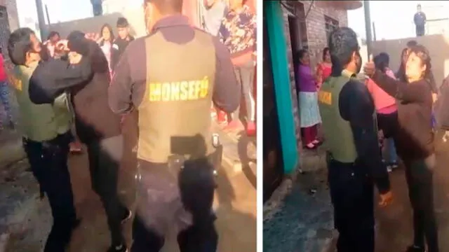 Mujer agrede a policía en el distrito de Monsefú.