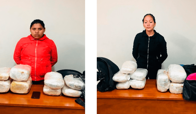 Trujillo: mujeres fueron detenidas con veinticinco kilos de droga