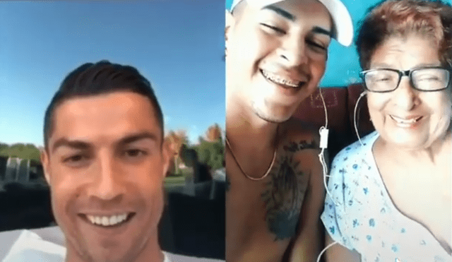 El joven le hizo creer a su madre que Cristiano Ronaldo la estaba saludando, lo que generó diversas reacciones de los internautas. Foto: Tik Tok.