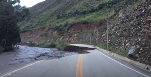 Huaico destruye tramo de carretera y deja aislados a pobladores de Huari