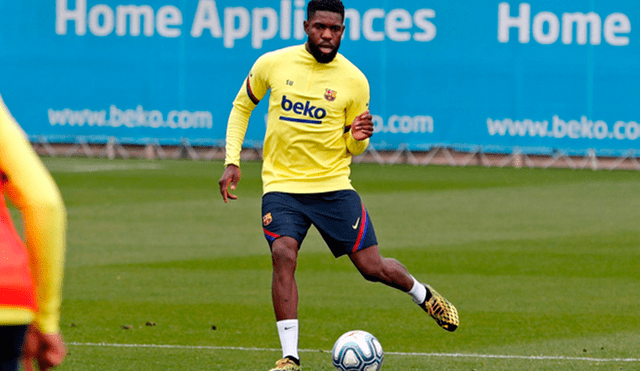 Samuel Umtiti presentó molestias en el sóleo de su pierna derecha en el regreso a los entrenamientos tras confinamiento social por el coronavirus.