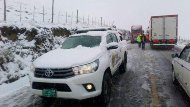 Carretera Central afectada por nevada en Junín y Pasco