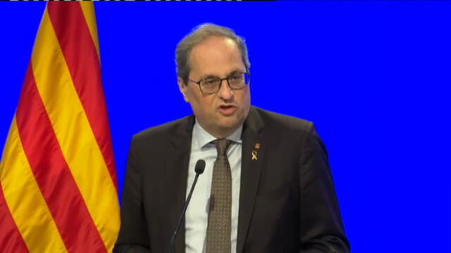 El presidente de Cataluña, Quim Torra, ha pedido medidas más drásticas para contener el coronavirus en su comunidad. Foto: Internet.