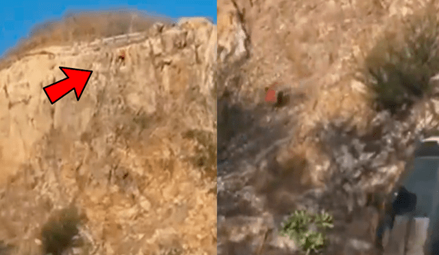 YouTube: Sufrió brutal caída de una montaña y rescatistas lo descubren haciendo lo insólito [VIDEO] 