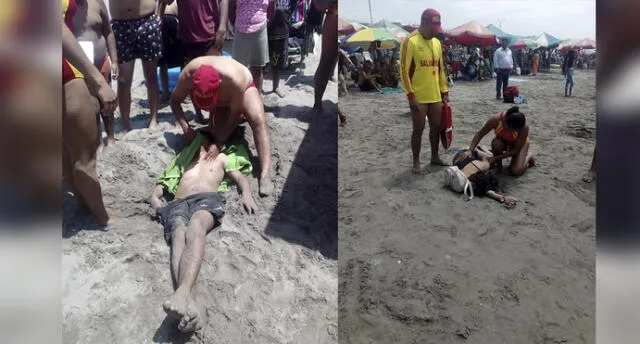 Arequipa: salvavidas rescatan a cinco personas que se ahogaban en playa de Mollendo
