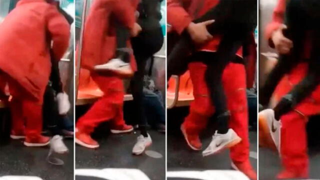 Joven casi es secuestrada dentro del Metro de Nueva York. Foto: captura de video.