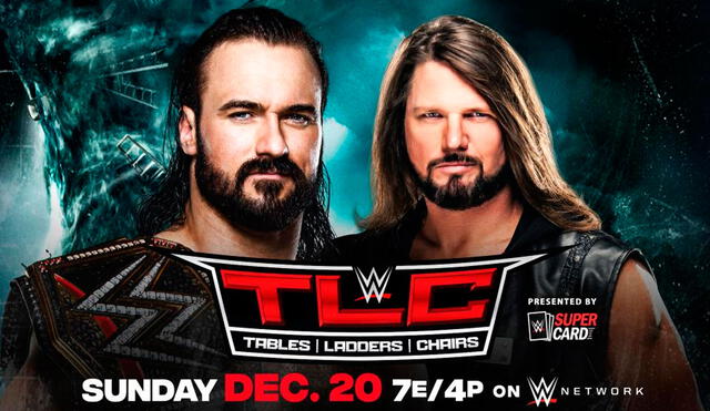 Drew McIntyre (c) vs. AJ Styles luchan este domingo en TLC 2020. Foto: WWE